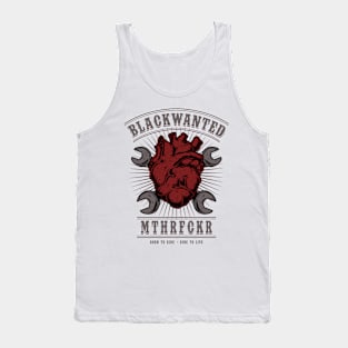 Black Wanted Heart Tank Top